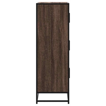 Dulapuru stejar maro 68x35x106,5 cm lemn și metal prelucrat - Img 8