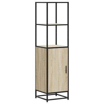 Dulapuru Stejar Sonoma 35,5x35x139 cm lemn și metal prelucrat - Img 2