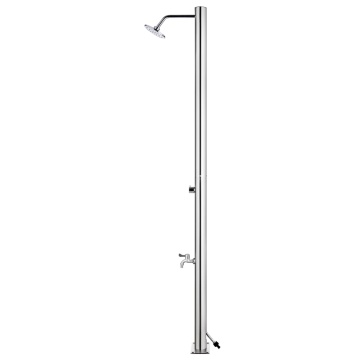 Duș de grădină cu bază maro, 220 cm, oțel inoxidabil - Img 8