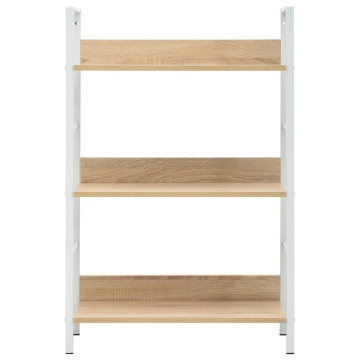 Etajeră cărți 3 rafturi, stejar, 60x27,6x90,5 cm lemn prelucrat - Img 3