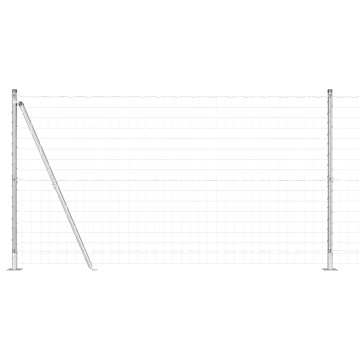 Euro Fence cu 7 Stâlpi Flanșați 1.2x10 m Oțel Galvanizat - Img 2