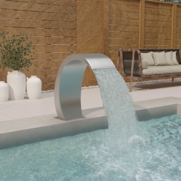 Fântână de piscină cu LED, 22x60x70 cm, oțel inoxidabil 304 - Img 1