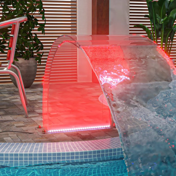 Fântână de piscină cu LED-uri RGB, acril, 50 cm - Img 3