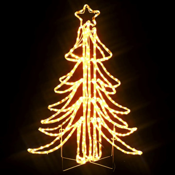 Figurină brad de Crăciun pliabil LED 3 buc alb cald 87x87x93 cm - Img 8