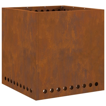 Focar fără fum Pătrat 48x48x50 cm Oțel rezistent la intemperii - Img 2