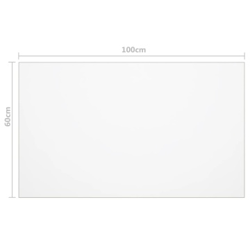 Folie de protecție masă, transparent, 100 x 60 cm, PVC, 2 mm - Img 5