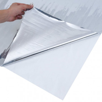 Folie solară efect reflectorizant static argintiu 90x2000cm PVC - Img 7