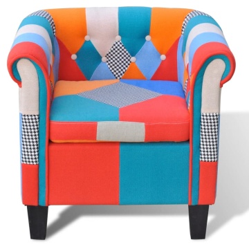 Fotoliu cu model Patchwork, material textil - Img 2