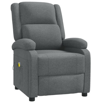 Fotoliu de masaj, gri închis, material textil - Img 3