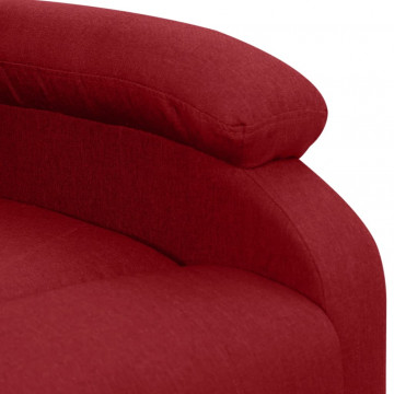 Fotoliu de masaj rabatabil vertical, roșu vin, material textil - Img 5