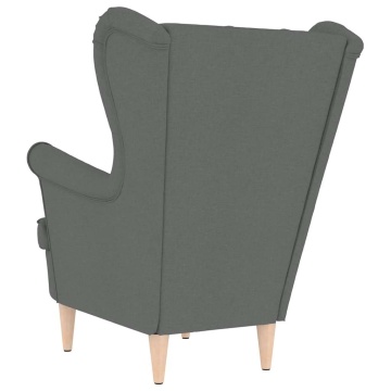 Fotoliu, gri închis, 74x84x100 cm, textil - Img 5