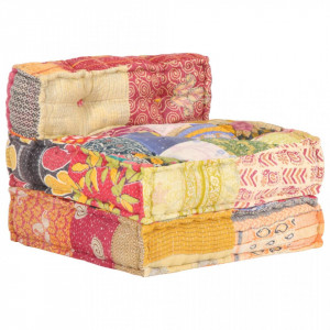 Fotoliu puf modular, model petice, material textil - Img 5