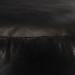 Fotoliu puf, negru, 60 x 30 cm, piele naturală de capră - Img 2