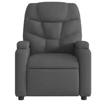 Fotoliu rabatabil, gri închis, material textil - Img 3