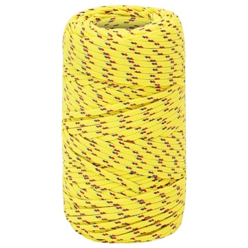 Frânghie de barcă, galben, 2 mm, 25 m, polipropilenă - Img 2