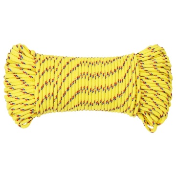 Frânghie de barcă, galben, 5 mm, 50 m, polipropilenă - Img 3