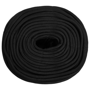 Frânghie de barcă, negru complet, 6 mm, 25 m, polipropilenă - Img 3