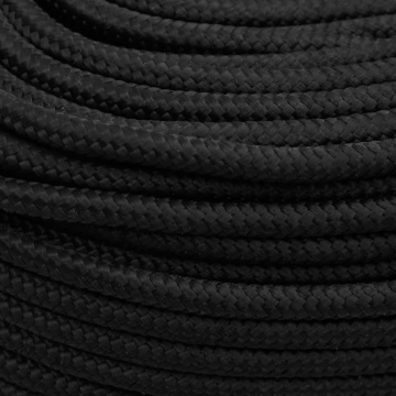 Frânghie de barcă, negru complet, 8 mm, 50 m, polipropilenă - Img 4