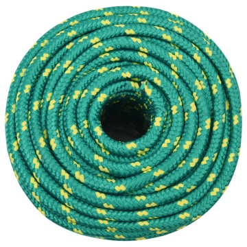 Frânghie de barcă, verde, 12 mm, 25 m, polipropilenă - Img 3