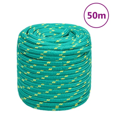 Frânghie de barcă, verde, 18 mm, 50 m, polipropilenă - Img 1