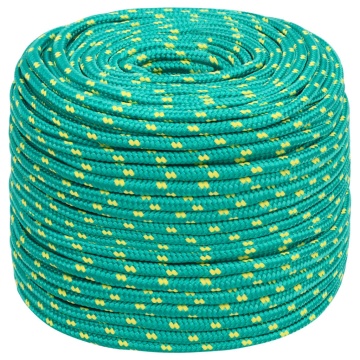 Frânghie de barcă, verde, 8 mm, 100 m, polipropilenă - Img 2