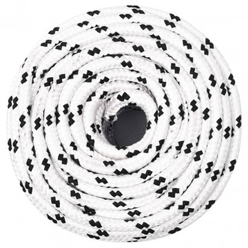 Frânghie de lucru, alb, 10 mm, 100 m, poliester - Img 3