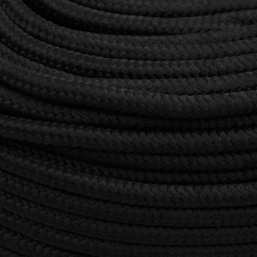 Frânghie de lucru, negru, 10 mm, 50 m, poliester - Img 4