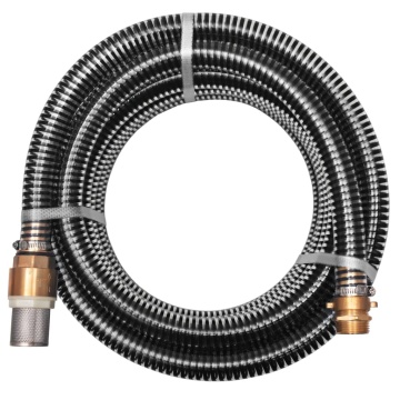 Furtun de aspirație, conectori alamă, 15 m, 25 mm, negru - Img 1