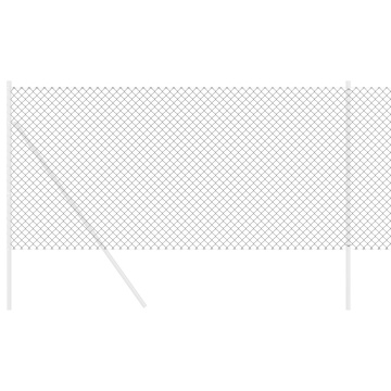Gard de plasă metalică gri 1.2x10 m - Img 3