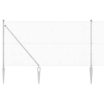 Gard de Sârmă Sudată cu 13 Posturi cu Vârf 1x50 m Oțel Galvanizat - Img 2