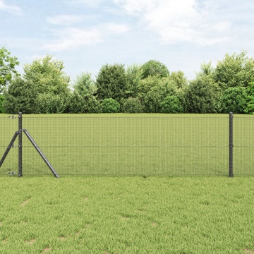 Gard de Sârmă Sudată Gri 0.4x25 m Fier - Img 1