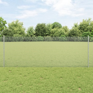 Gard din Fier Sudat cu 22 U Posts Argintiu 0.8x50 m Oțel - Img 1