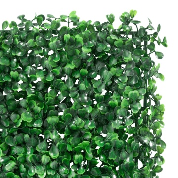Gard din frunze de arbust artificiale, 24 buc., verde, 50x50 cm - Img 5