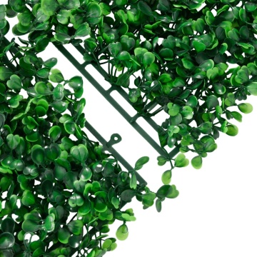 Gard din frunze de arbust artificiale, 24 buc., verde, 50x50 cm - Img 8