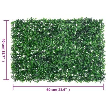 Gard din frunze de arbust artificiale, 6 buc., verde, 40x60 cm - Img 7