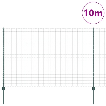 Gard Euro cu 5 Stâlpi Verzi 1,6x10 m Oțel - Img 3