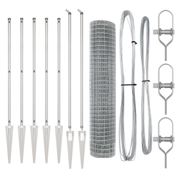Gard Euro cu 7 posturi cu țepi 1.5x10 m Oțel galvanizat - Img 2