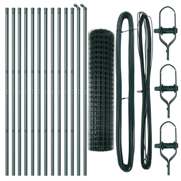 Gard Euro Set de 2 Verde închis Oțel acoperit cu pulbere 25 x 1 m - Img 2