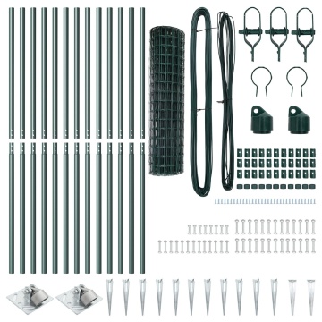 Gard Euro Set de 2 Verde Metal 25 x 1.0 m Extensibil - Img 4