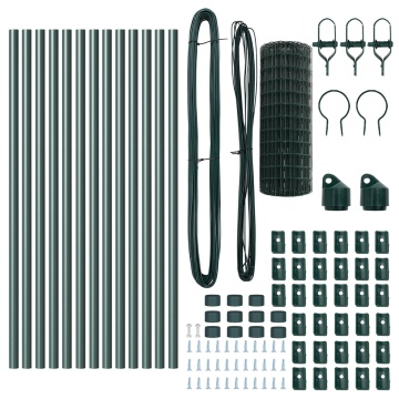 Gard Euro Set de 2 Verde Oțel 25 x 0.8 m Durabil Gard Euro - Img 4