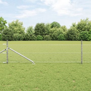Gard Hexagonal 0.8x25 m Oțel Galvanizat, Stâlpi Gard cu Vârf 13 buc Ø32 mm 100 cm Oțel Galvanizat - Img 1
