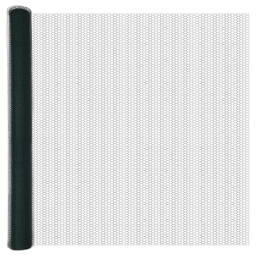 Gard Hexagonal Verde 1.6x25 m Oțel, Stâlpi Gard cu Spike 13 buc Ø32 mm 180 cm Oțel Galvanizat - Img 4