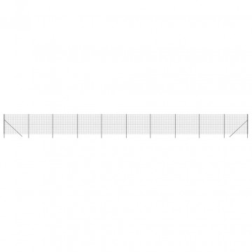 Gard plasă de sârmă, antracit, 1,6x25 m, oțel galvanizat - Img 2