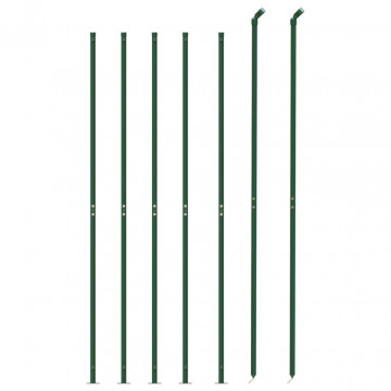 Gard plasă de sârmă cu bordură, verde, 1,4x10 m - Img 3