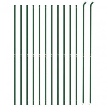 Gard plasă de sârmă cu bordură, verde, 1,6x25 m - Img 3