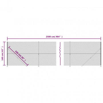 Gard plasă de sârmă cu bordură, verde, 1,6x25 m - Img 5