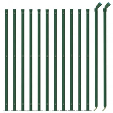Gard plasă de sârmă cu bordură, verde, 1x25 m - Img 3