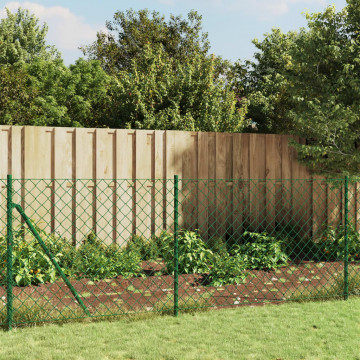 Gard plasă de sârmă cu țăruși de fixare, verde, 1x10 m - Img 1
