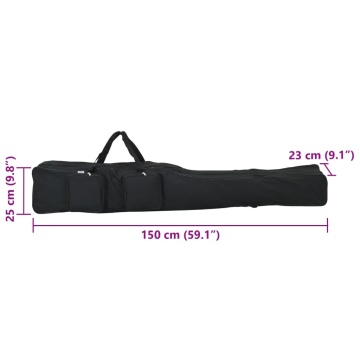 Geantă pentru undiță, negru, 150 cm, țesătură oxford - Img 6