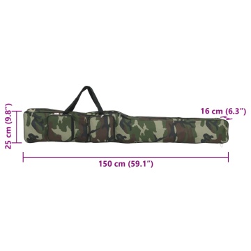Geantă pentru undiță, verde camuflaj, 150 cm, țesătură oxford - Img 6